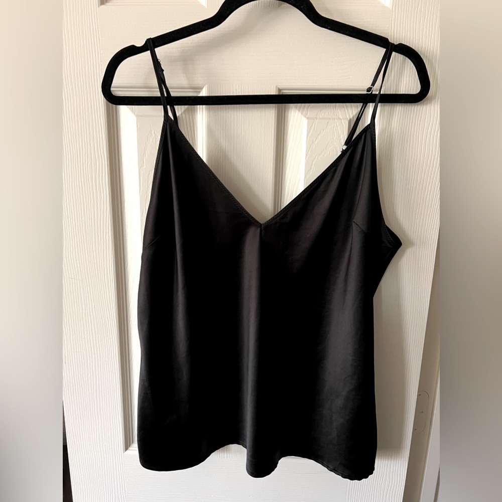 Silk satin v neck camisole - Zara